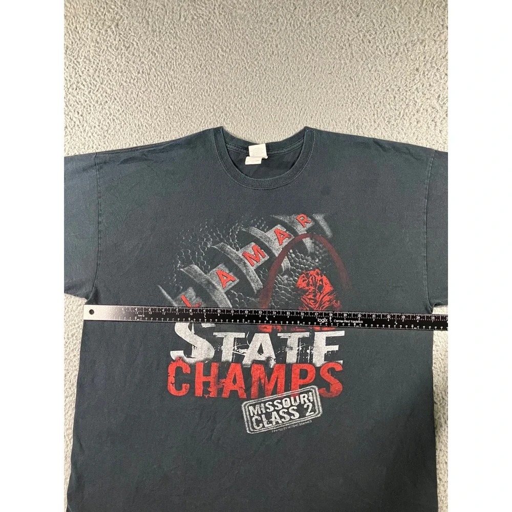 Retro Gildan T-Shirt Men 2XL Lamar State Champs Missouri Class 2 Football Grunge